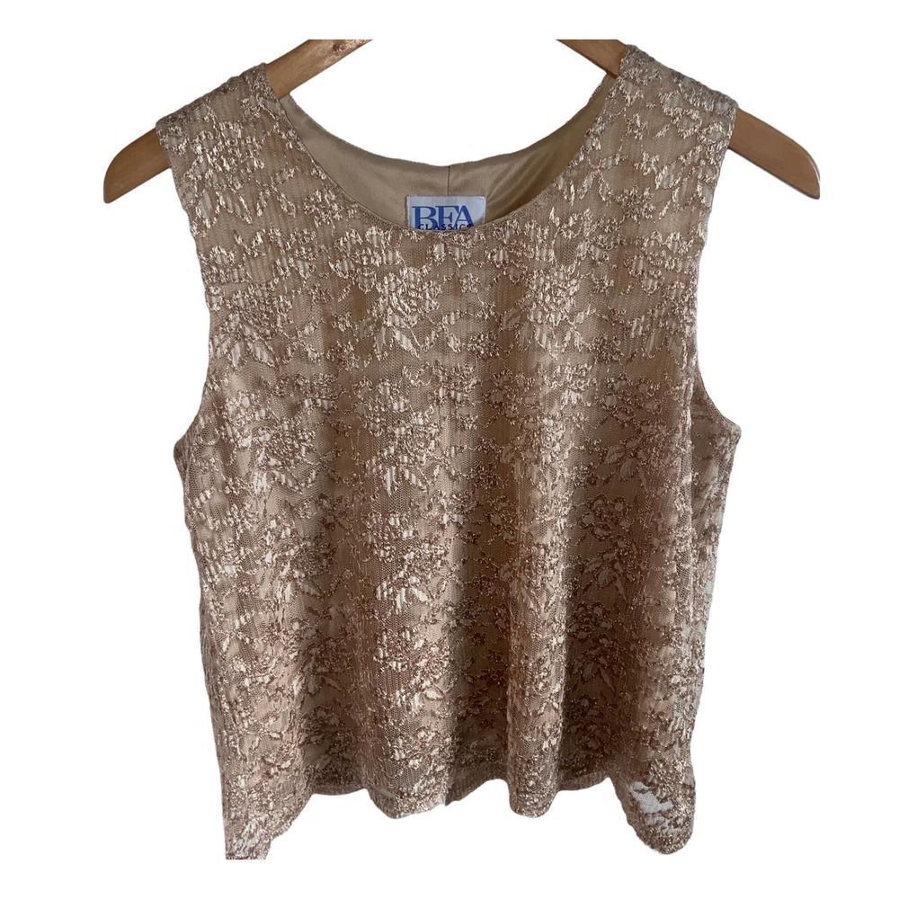 Vintage BFA Classics Cream lace tank top